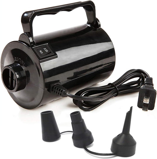 Artigarden Electric Air Pump Portable 460W Quick-Fill Air Pump Air Flow 45CFM 2.1PSI with Hose 5 Nozzles 120V AC Inflator Deflator Pump for Air Mattress Air Bed Inflatable Cushion Boat Swimming Ring
