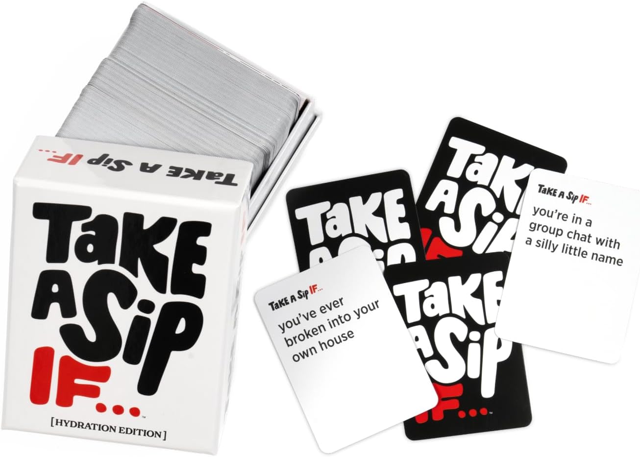 DSS Games Take A Sip If… [Hilarious Party Game for Adults, Game Night, Ice Breakers, Conversation Starter, Great for Chill Nights or Big Groups, Fun Gift for Friends]