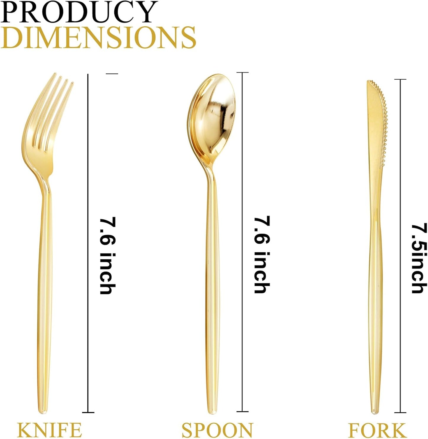 SUT 150Pcs Silver Plastic Silverware, Silver Disposable Cutlery, Heavy Duty Disposable Silverware, Plastic Utensils Include 50 Plastic Forks, 50 Plastic Spoons, 50 Plastic Knives