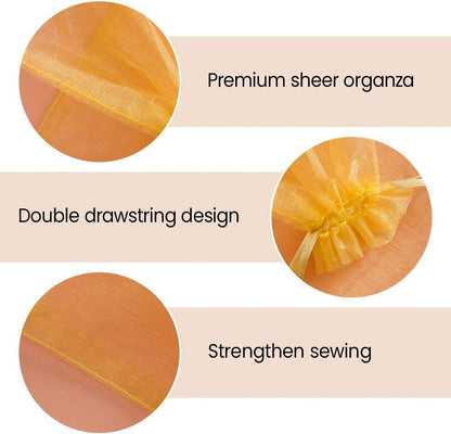 Meowoo 100PCS Organza Bags, 3x4in Small Mesh Bags Drawstring for Jewelry, Candy, Christmas, Sachets, Festivals, Bathroom Soaps, Makeup Organza, Wrapping Supplies(mixedcolor)