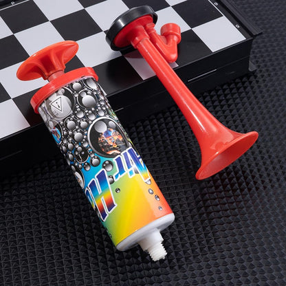 2 Pack Loud Air Horn, Mini Air Horn Noisemakers Toys Handheld Pump Air Horn Loud Safety Horn for Sporting Events, Birthday Party, Football Match, Celebrations, Boats(Red)
