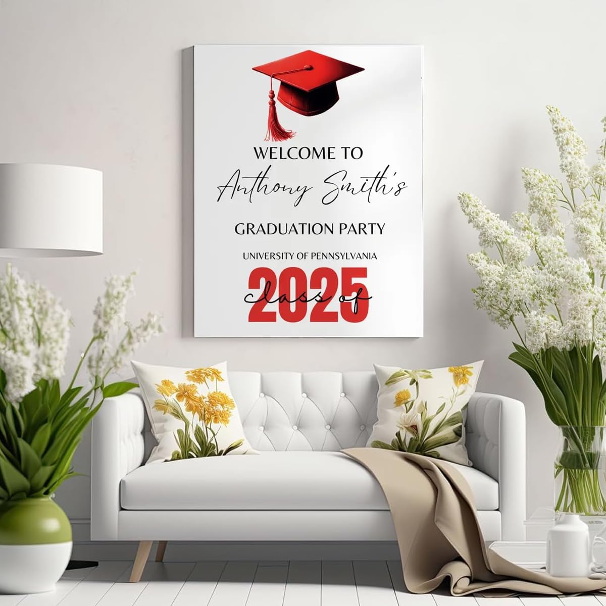 Graduation Party Welcome Sign, Photo Graduation Poster, Graduation Decorations, Grad Party Sign, Grad Welcome Sign, Graduation gift for best friend, Graduation gift for daughter, sister, brother - 1