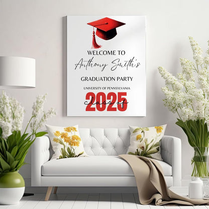 Graduation Party Welcome Sign, Photo Graduation Poster, Graduation Decorations, Grad Party Sign, Grad Welcome Sign, Graduation gift for best friend, Graduation gift for daughter, sister, brother - 1