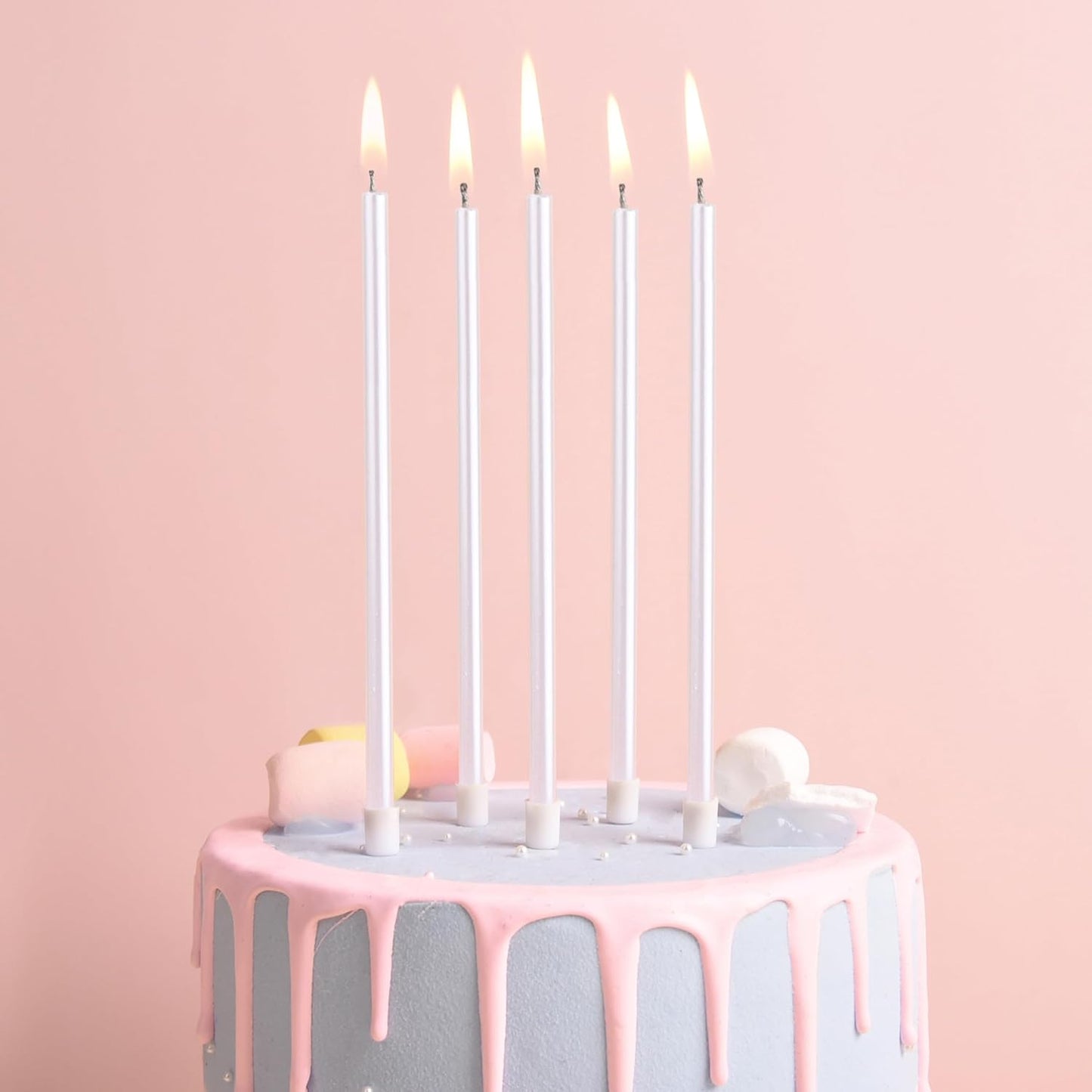 PHD CAKE Champagne Gold Long Thin Metallic Birthday Candles, Cake Candles, Birthday Parties, Wedding Decorations, Party Candles