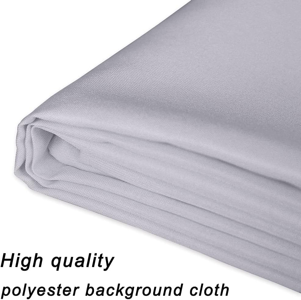 GFCC 8FTX10FT White Backdrop Background for Photography Photo Booth Backdrop for Photoshoot Background Screen Video Recording Parties Curtain