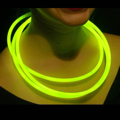 Glow Sticks Bulk Wholesale Necklaces, 100 22" Glow Necklaces, Glow 8-12 Hr, Connector Pre-attached (handy), Bright Colors, Glow-in-the-dark Party Supplies.
