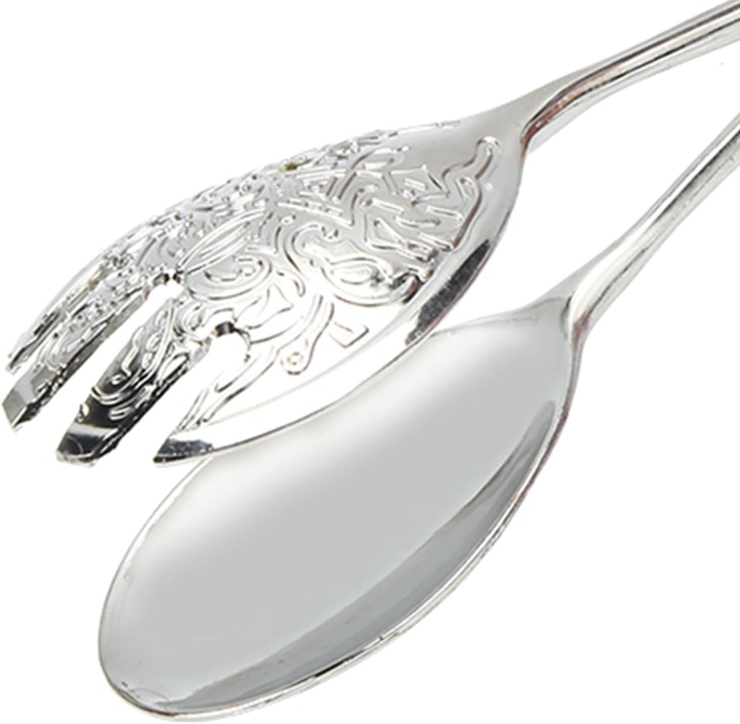 Salad Tongs, Zinc Alloy Kitchen Tongs, Bread Clips with Scissor Handles for Buffet, Appetizers, Party, Serving Food, Cooking