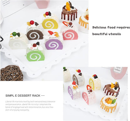 5 Pieces Cupcake Stand Set, 2 PCS 3 Tier Cupcake Stands with 3 Pieces Appetizer Trays Dessert Table Display Set for Mother's Day, Party, Tea Party and Wedding