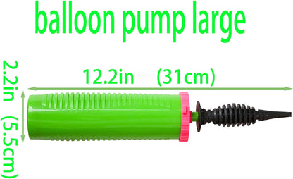 Balloon Pump Handheld Two-Way Dual Action - Hand Blower Air Pumper for Balloons - Ballon Inflator Pumping - Manual Baloon Inflators Machine (Green 1 Piece)