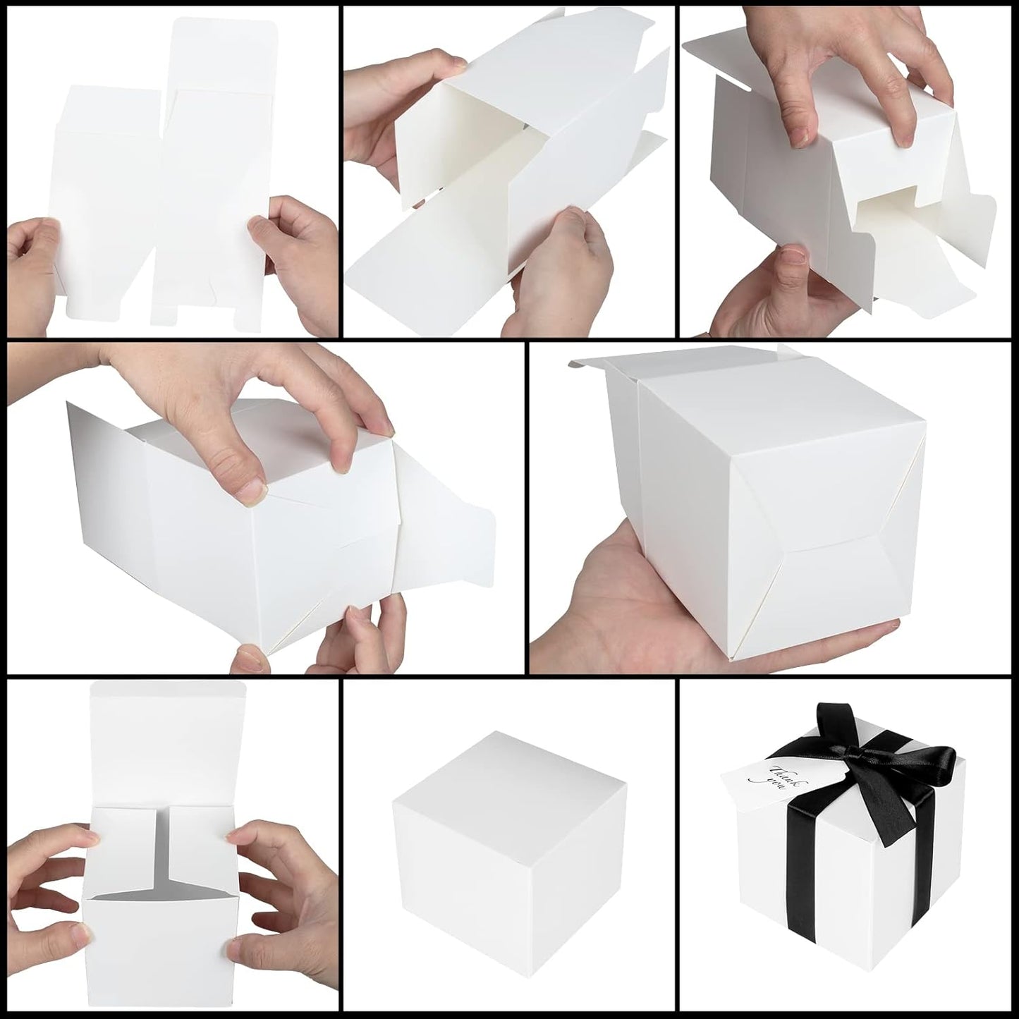 100 Pack Small Gift Boxes, 2x2x2 Inches Favor Boxes Gold Paper Gift Boxes with Lids for Presents, Crafting, Cupcake Boxes, Gifts, Candy Boxes for Wedding Party Bridal Shower Baby Shower Favors