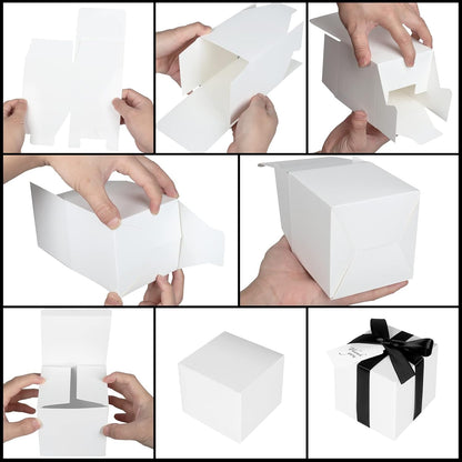 100 Pack Small Gift Boxes, 2x2x2 Inches Favor Boxes Gold Paper Gift Boxes with Lids for Presents, Crafting, Cupcake Boxes, Gifts, Candy Boxes for Wedding Party Bridal Shower Baby Shower Favors
