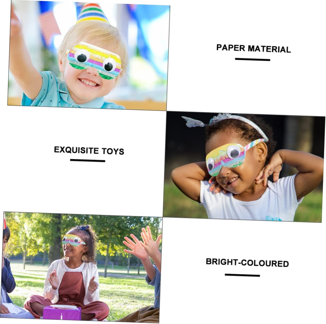 Totority 2pcs Pinata Eye Masks for Boys and Girls Birthday Party Fun Decorative Cosplay Masks Party Props for Celebrations and Gatherings