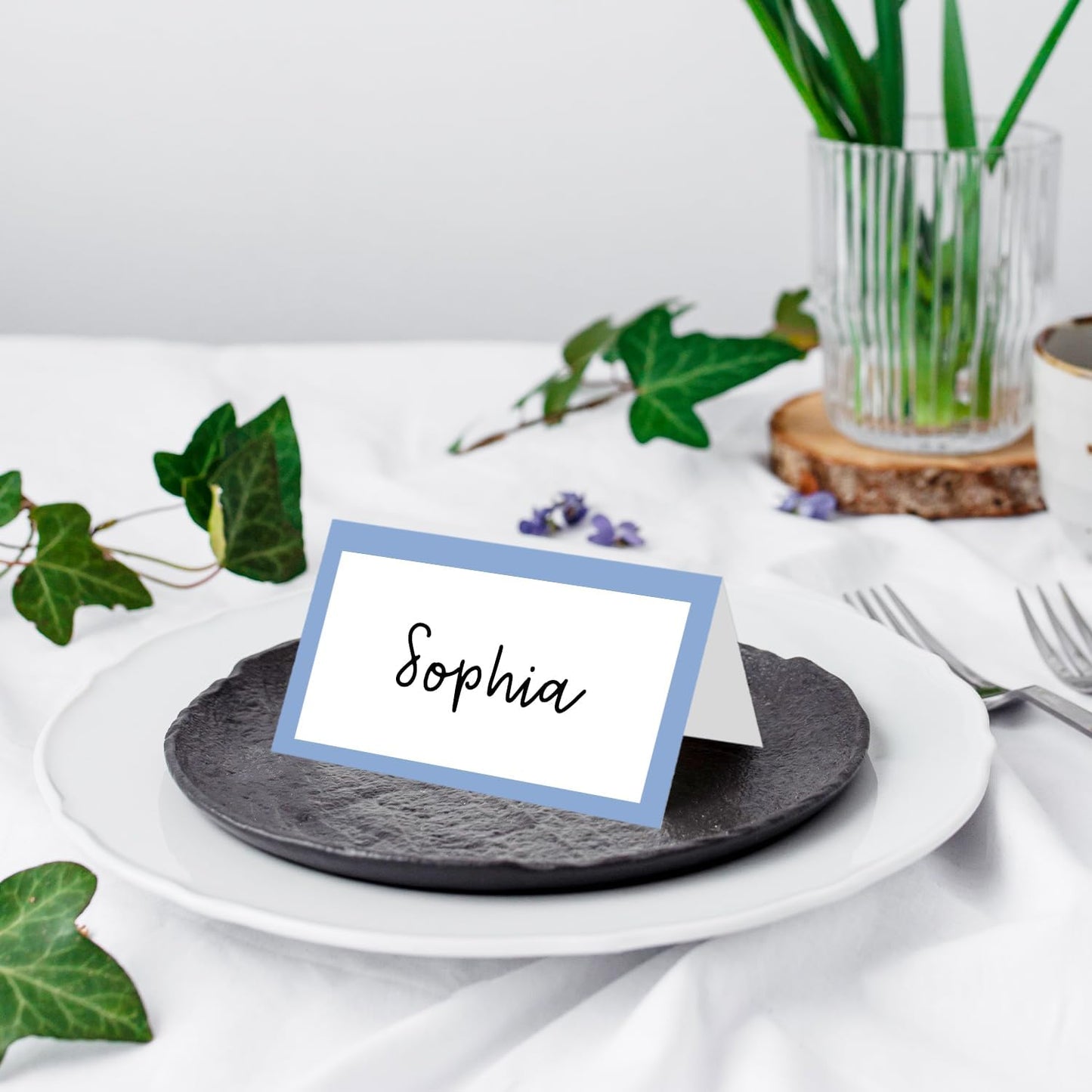 25 Pack Pink Plaid Bow Place Cards, Editable Name Cards for Table Setting, Tent Cards Food Label for Dinner Party, Bridal Shower, Wedding, Baby Shower and Events -T30