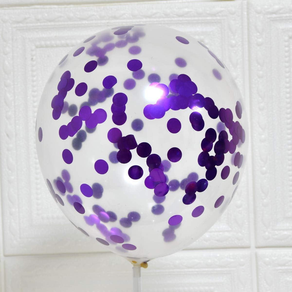 Party Balloons 12inch 50 Pcs Latex Confetti Balloons Birthday Balloons Party Decoration Wedding Baby Shower Christmas Party-Confetti Silver