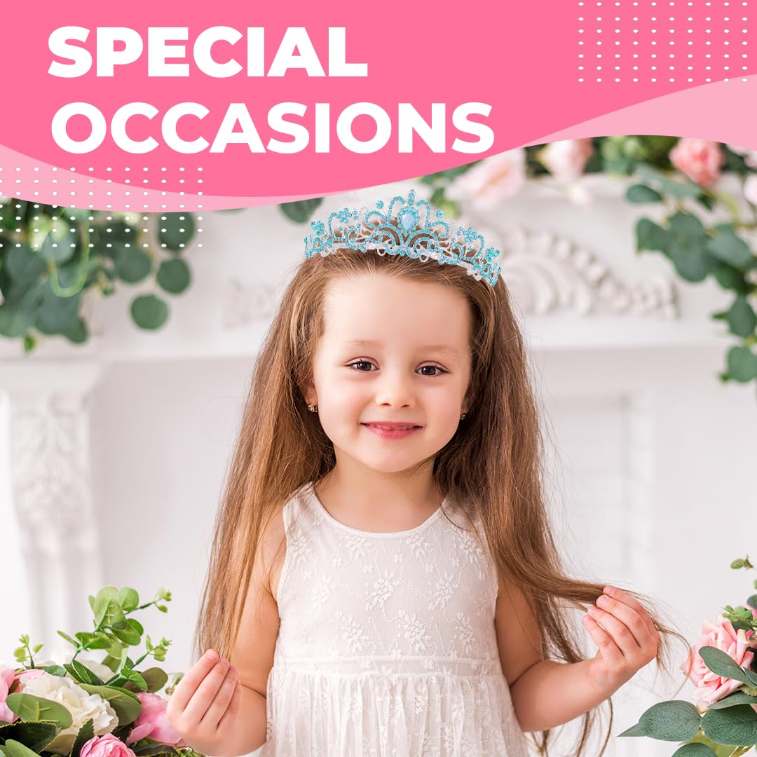 Birthday Tiara Crown with Sash for Women, Headband Hair Accessories for Wedding Party Costume