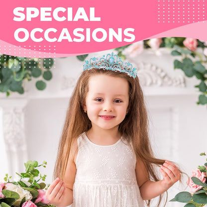 Birthday Tiara Crown with Sash for Women, Headband Hair Accessories for Wedding Party Costume