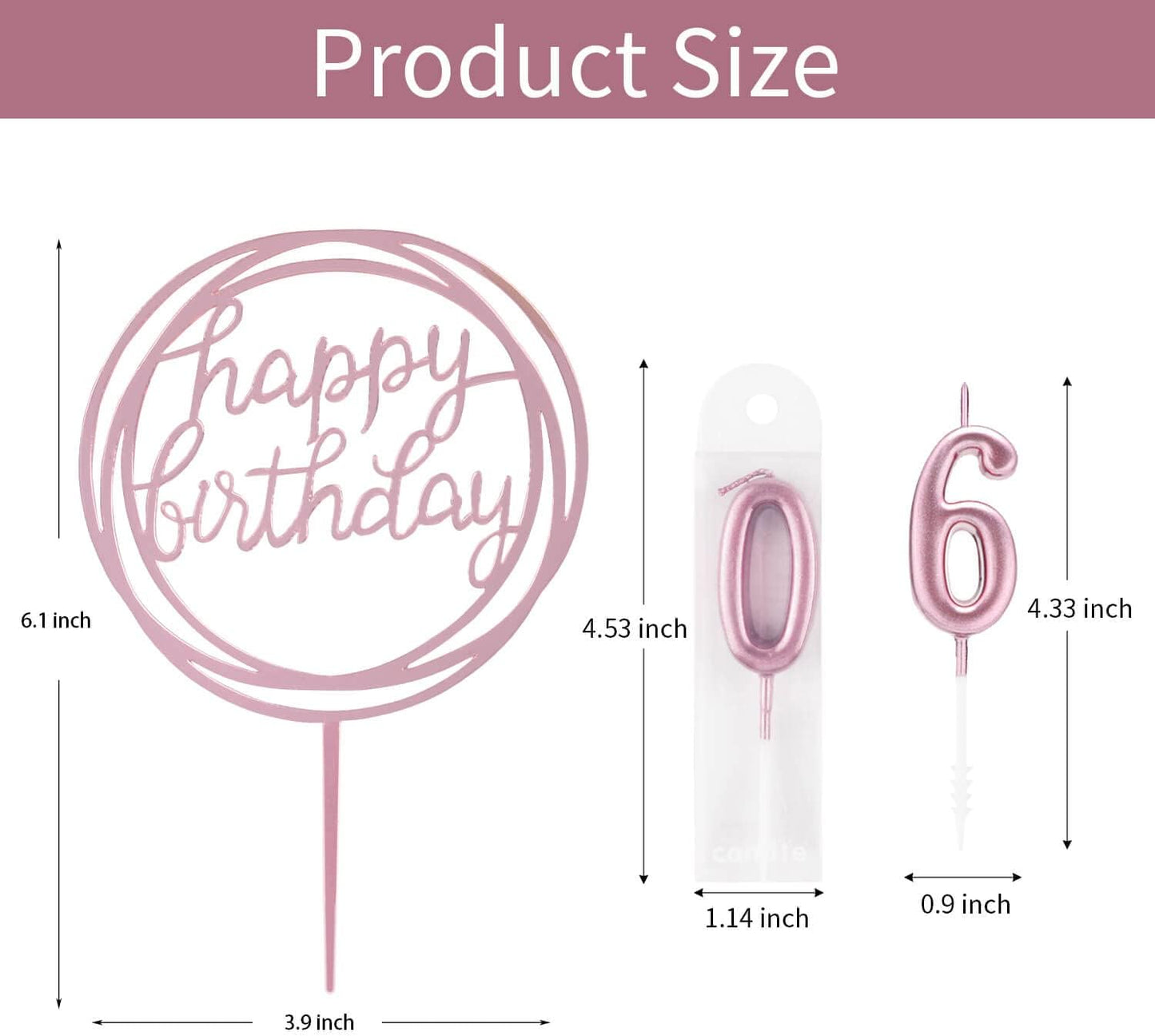 10-Piece Number Birthday Candles - Glitter Cake Toppers for Birthday & Wedding Parties