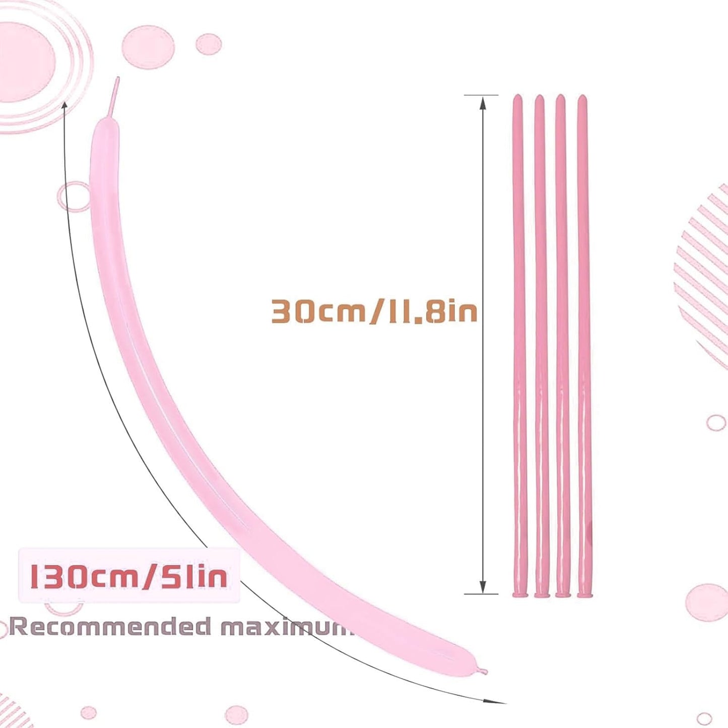 260 Balloons Clear, Thickening Long Balloons for Tying Arch, Twisting Latex Animals Magic Modeling Skinny Birthday Balloon for Kid‘s Party Wedding Decoartion Supply 100pcs