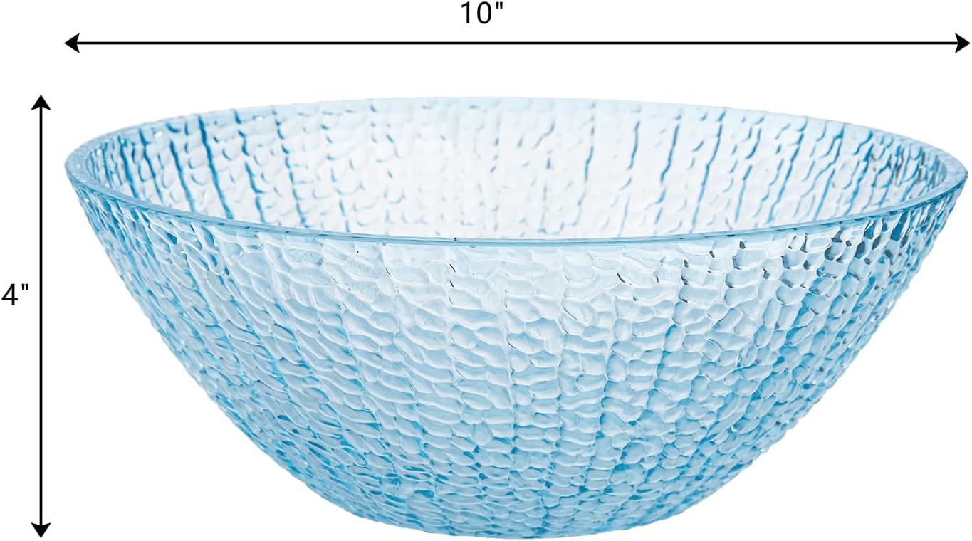 Frcctre Set of 6 Large Plastic Mixing Bowls Set, 93 Oz Round Disposable Plastic Serving Bowls Salad Bowl for Party, Snack, Salad, Chip, Popcorn