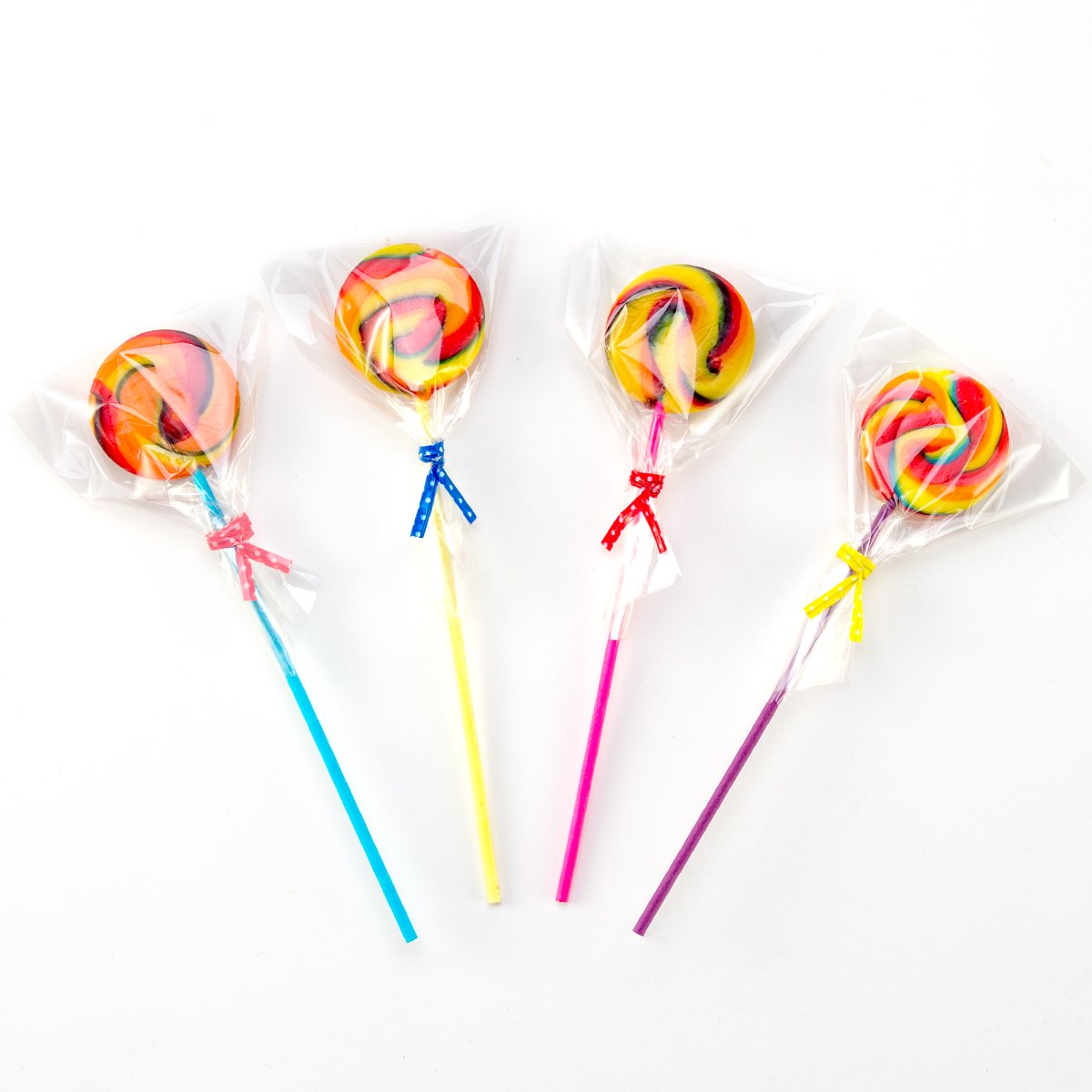 BEFORYOU 6 Inch Cake Pop Sticks Set Pack of 300, Each of 100 Pieces Parcel Bags, Colorful Treat Sticks, Colorful Metallic Wire for Lollipops Candies Chocolates and Cookies