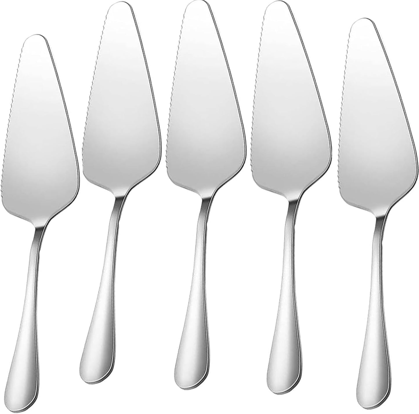 Cake Pie Server, 2 Pack Stainless Steel Pizza Pastry Cake Slicer Server Set, Cake Cutter with Serrated Edges for Kitchen, Restaurants, Wedding, Birthdays and Parties