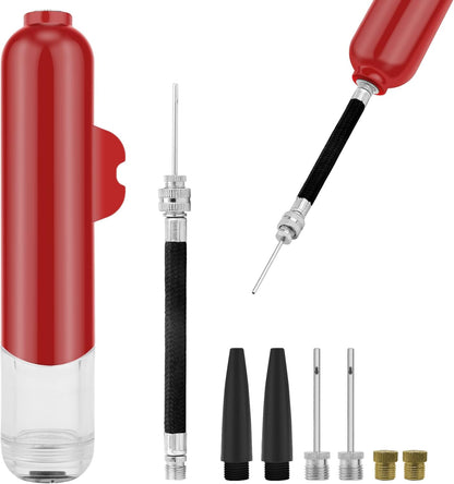 BROTOU Ball Pump, Dual Action Inflate Air Pump with 3 Needles and 2 Nozzles for Soccer Ball, Basketball, Volleyball, Balloons, Bikes