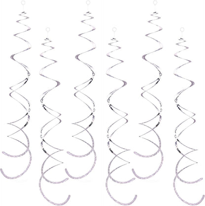 30 Pieces Gold Hanging Swirl Decorations Sparkle Golden Plastic Streamers Ceiling Decorations Wedding Bachelorette Baby Shower Birthday Party Anniversary Graduation Christmas New Year Decorations