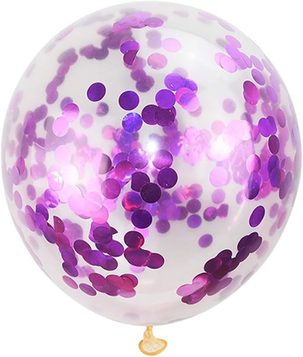 KIRIKOU Pack of 24 Pieces Confetti Balloons 12 Inch Latex Party Balloons for Party Decorations, Wedding, Engagement, Bridal, Birthday and Shower (Black)
