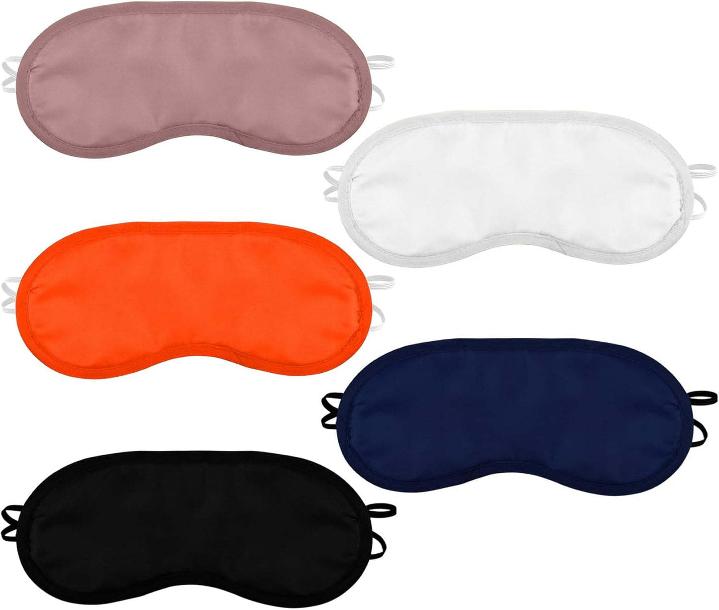 5 Pcs Eye Masks, Sleeping Mask Lightweight Shade Blindfold, Eye Covers for Sleeping Travel Sleep Party Games, Unisex (Black)