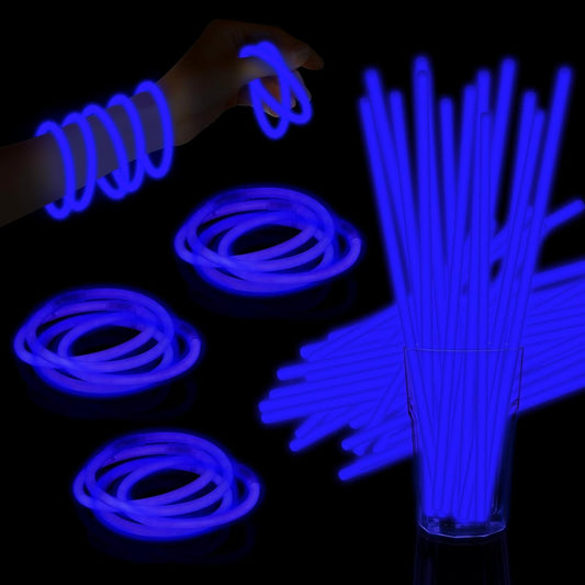 60 Pack 8” White Glow Sticks Bulk with 60 Connectors Neon Glow In The Dark Party favors Supplies for Holiday Birthday Party Decoration (White)