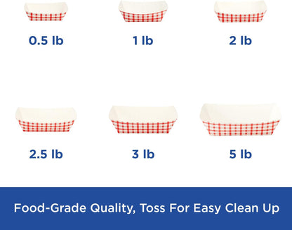 Karat Paper Food Trays Disposable [2 LB - 1,000 ct] Sturdy Food Boats, Leak Resistant | Ideal for Snacks, Nachos and Finger Foods