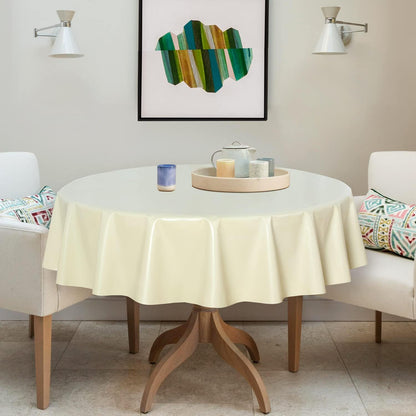 sancua Clear Plastic 100% Waterproof Tablecloth - 54 x 78 Inch - Vinyl PVC Rectangle Table Cloth Protector Oil Spill Proof Wipe Clean Table Cover for Dining Tables, Parties & Camping, Crystal Clear