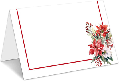 Boho Floral Place Cards for Table Setting, Wedding Placecards, Tent Cards Decor For Bridal Shower Anniversary Party Decorations, 25 Pack Baby Shower Food Name Card, 2 x 3.5" /001