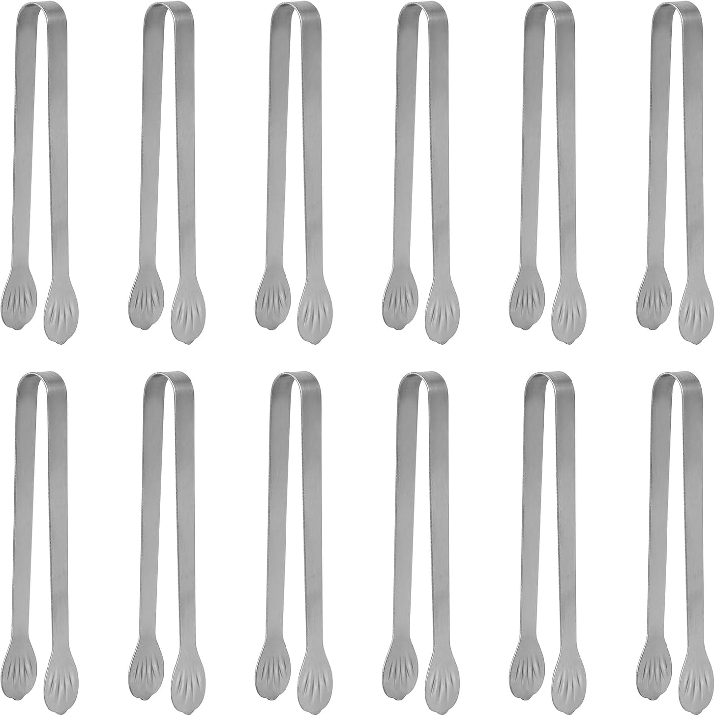 Serving Tong Kitchen Tongs,Buffet Tongs, Stainless Steel Food Tong Serving Tong,small tongs 6 Pack (7 Inch)
