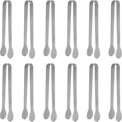 Serving Tong Kitchen Tongs,Buffet Tongs, Stainless Steel Food Tong Serving Tong,small tongs 6 Pack (7 Inch)