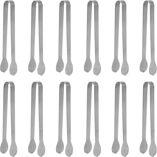 Serving Tong Kitchen Tongs,Buffet Tongs, Stainless Steel Food Tong Serving Tong,small tongs 6 Pack (7 Inch)