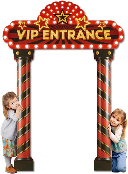 WADORN Airplane Shaped Photo Prop Selfie Frame Party Banner, 6.7x2.9 Ft Large Aircraft Themed Photo Backdrop Plane Themed Background Banner Hanging Supplies for Aviation Airplane Party Supplies