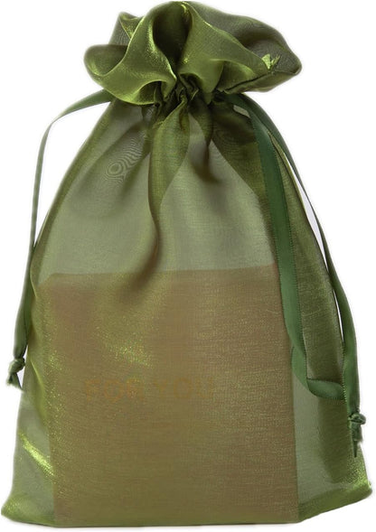 QIANF 20 Pcs Peacock Blue Small Organza Bags 3X4 inch for Wedding Favors with Drawstring, Mini Mesh Gift Bags Jewelry Pouch for Candy Bridal Shower Party Favor Baby Shower Christmas