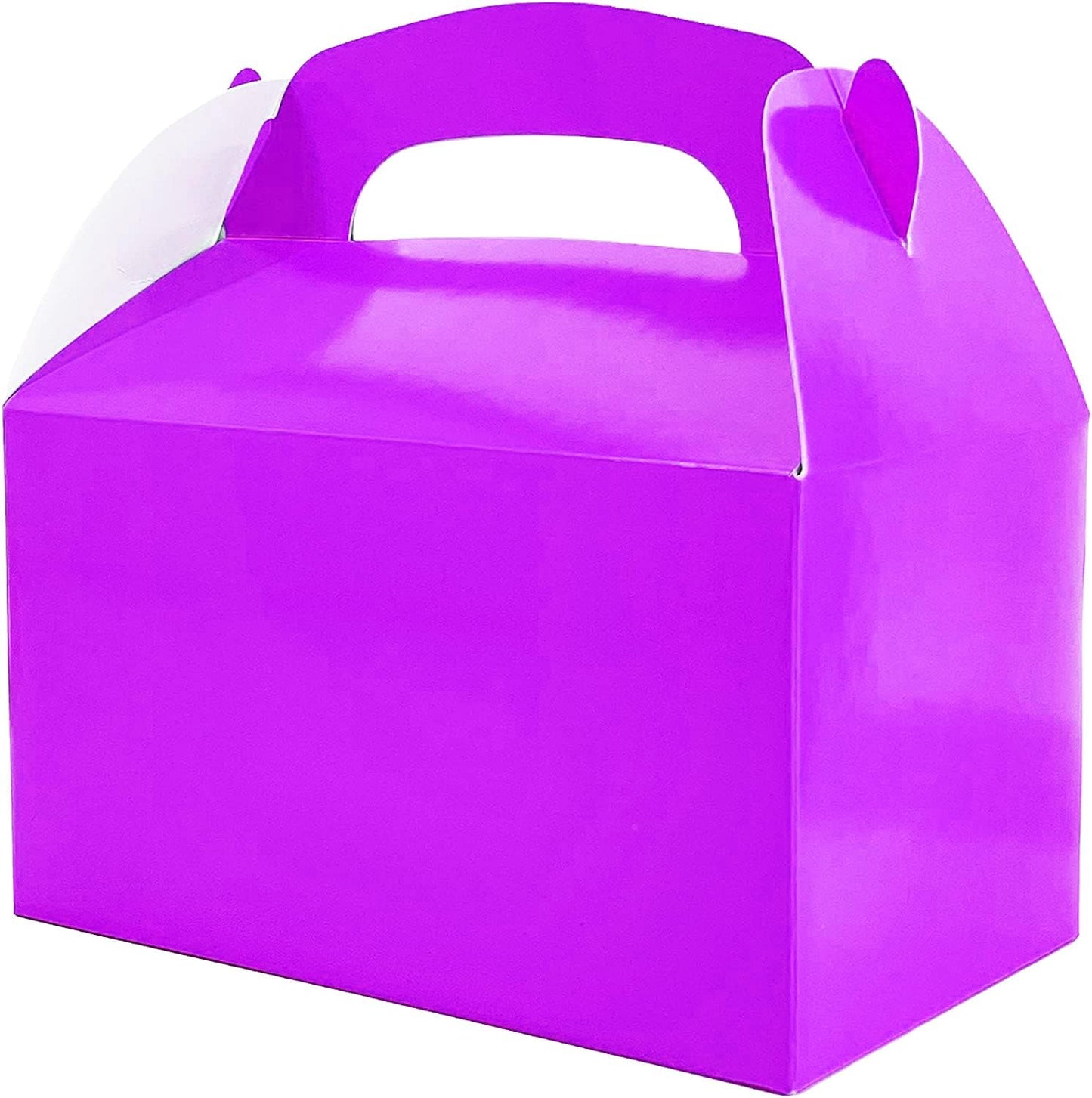 The Dreidel Company 12-Pack Black Gable Treat Boxes, Goodies Favor Box for Kids Birthday, Candy Boxes Party Favors, Weddings Events, Baby Shower, 6.25" x 3.5" x 3.5" Inch