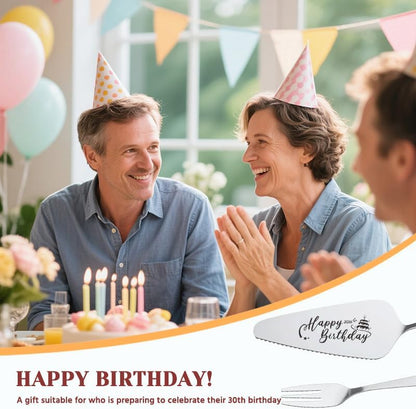 Cake Knife and Server Set for Birthday Party 60 Year Old Birthday Gift for Dad Mom Engraved Knives Servers Grandma Grandpa 60th Bday Gifts for Men Women 60 Yrs Old Bday Presents for Aunt Uncle