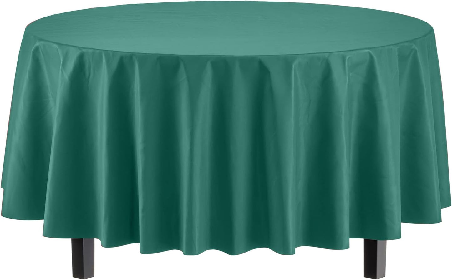 Exquisite Party Solids 6-Pack Premium Plastic Tablecloth 54in. x 108in. Rectangle Plastic Table Cover - Navy