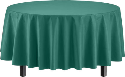 Exquisite Party Solids 6-Pack Premium Plastic Tablecloth 54in. x 108in. Rectangle Plastic Table Cover - Navy