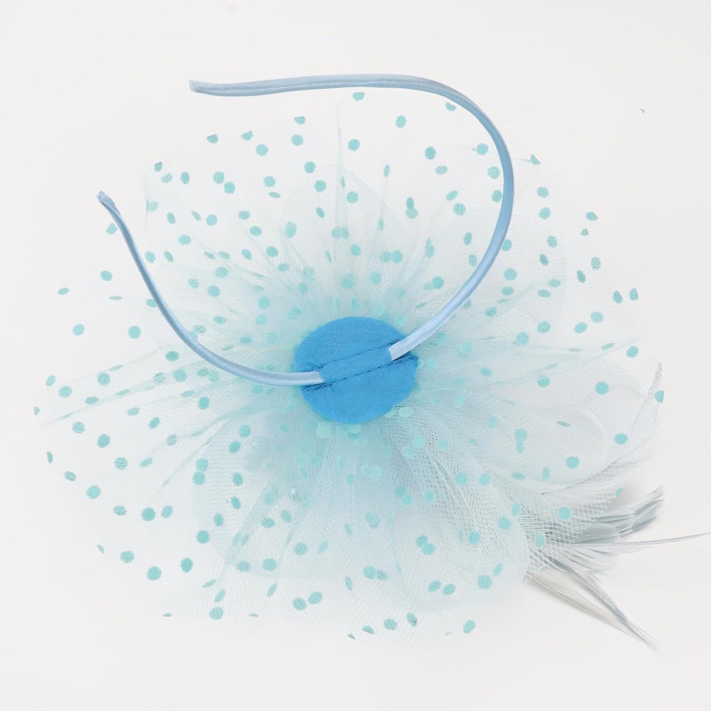 DRESHOW Fascinators Hat Flower Mesh Ribbons Feathers on a Headband and a Clip Tea Party Headwear for Girls and Women - Colors B