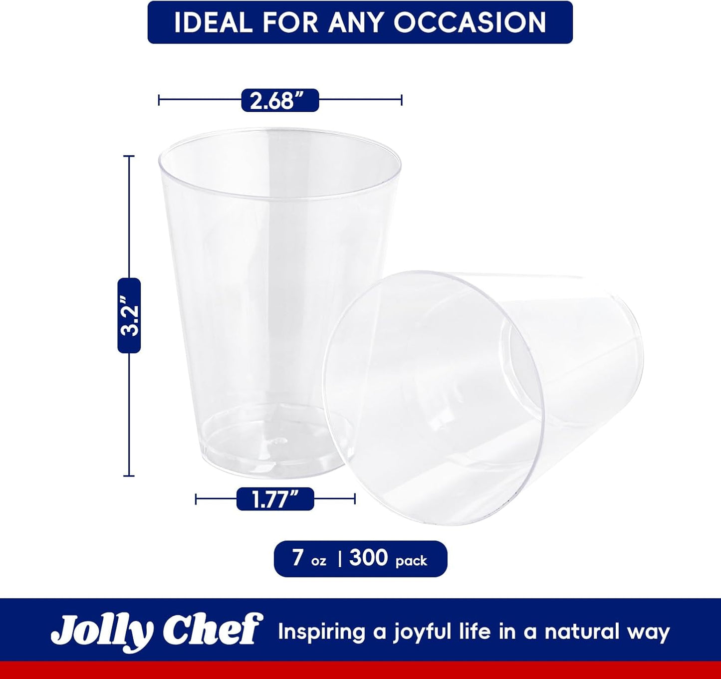 JOLLY CHEF 100 Pack 12 oz Gold Plastic Cups, Disposable Gold Cups, Heavy-duty Party Glasses for Wedding, Thanksgiving, Christmas Parties