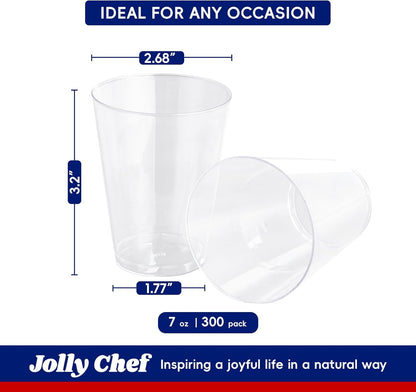 JOLLY CHEF 100 Pack 12 oz Gold Plastic Cups, Disposable Gold Cups, Heavy-duty Party Glasses for Wedding, Thanksgiving, Christmas Parties