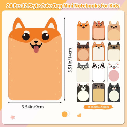BESARME 24 Packs Mini Notebooks for Kids, Cute Animal Small Pocket Notepads Lined Mini Journal Easter Basket Stuffers Classroom Prizes Gifts Birthday Party Favors