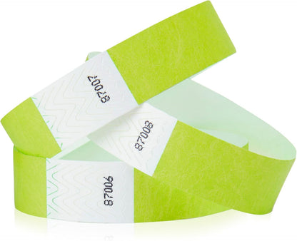 100 WristCo Metallic Gold Tyvek Wristbands for Events - ¾” x 10” - Waterproof Recyclable Comfortable Tear Resistant Paper Bracelets Wrist Bands for Concerts Festivals Admission Party