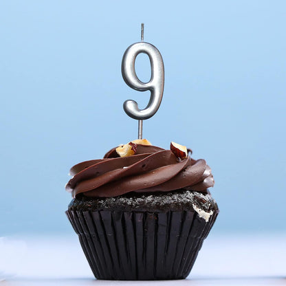 10 Pieces Birthday Numeral Candles, Cake Numeral Candle for Cake Decoration, Number 0-9 Cake Topper Candles Number 0 1 2 3 4 5 6 7 8 9 for Birthday Wedding Anniversary Party Celebration, Black