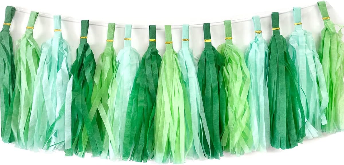 30pcs Paper Tassels Garland Banner Tissue Paper Tassel DIY Hanging Paper Decorations Party Tassel Garland Decor Baby Shower Nursery Wedding Festival Baby Shower Decoration(30, White)