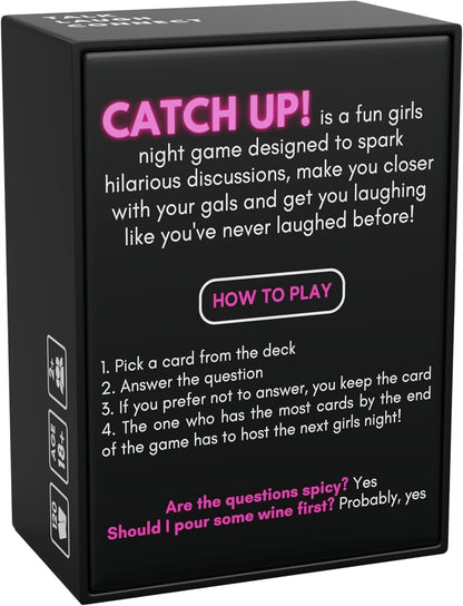 BETTER US Catch UP! Spicy Girls Night Card Game – Birthday & Bachelorette Gift | 18+ Conversation Starters for Women | Adult Games & Bachelorette Party
